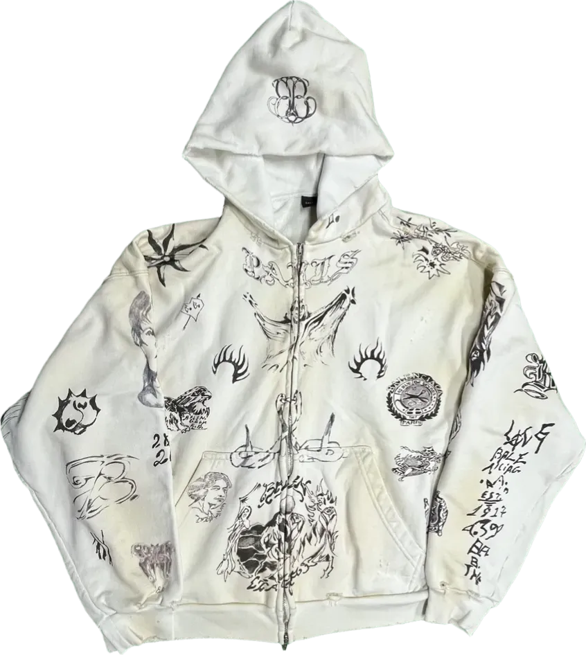 Balenciaga Tattoo Zip Up · Balenciaga