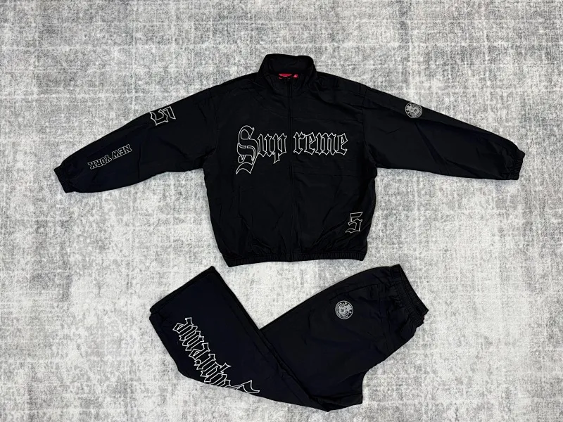 Supreme Old English Tracksuit Black · Supreme