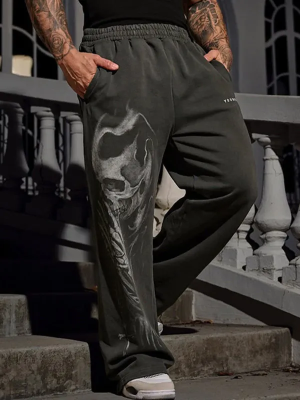 YOUNGLA Skull Graphic Sweatpants · YoungLA
