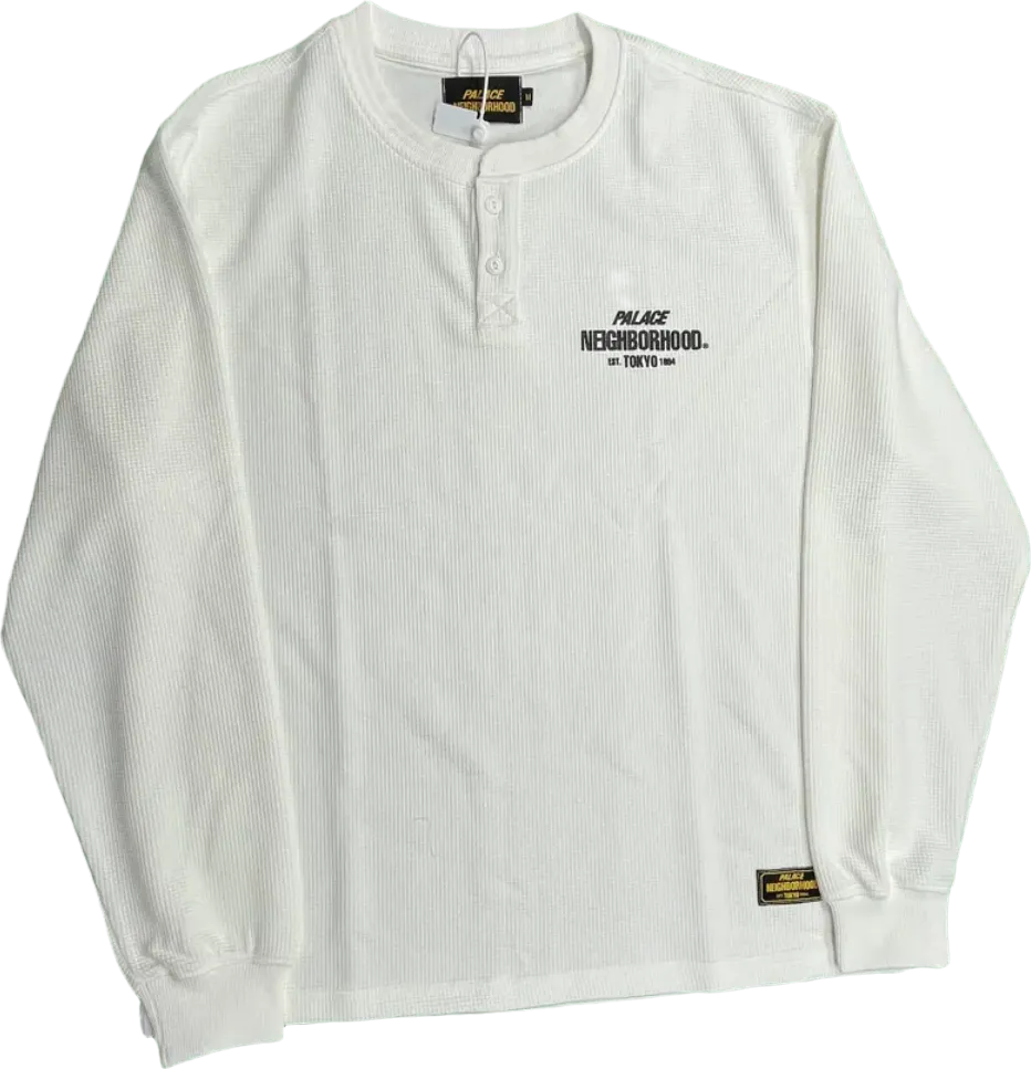 Palace x Neighbourhood Longsleeve Waffle Ribbed Shirt · Palace