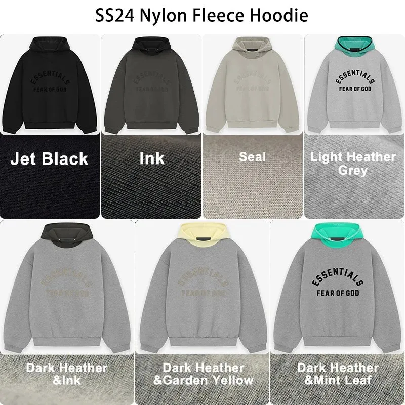 Essentials 24SS Nylon Fleece Hoodie · Essentials
