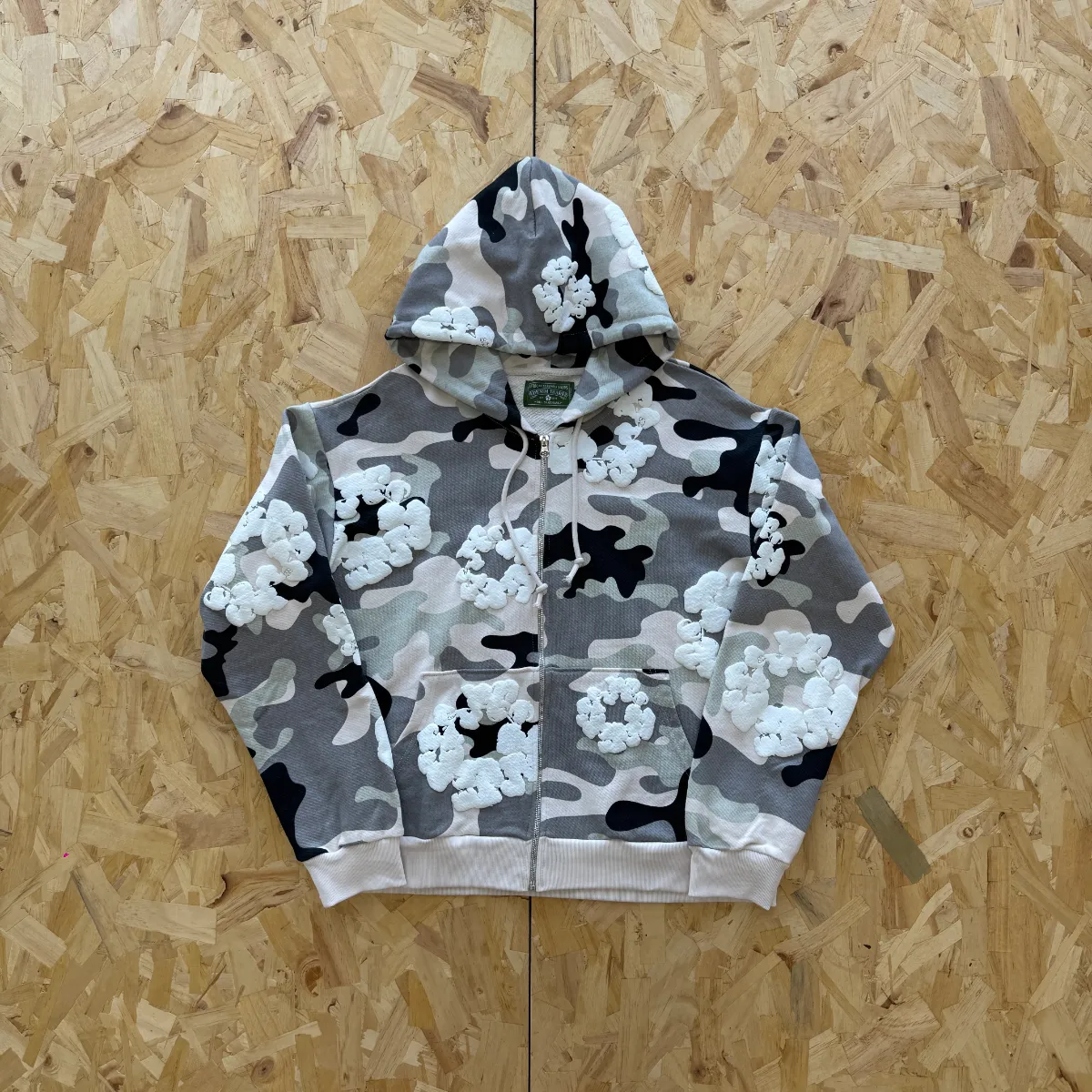 Denim Tears Camo Floral Applique Zip Hoodie · Denim Tears