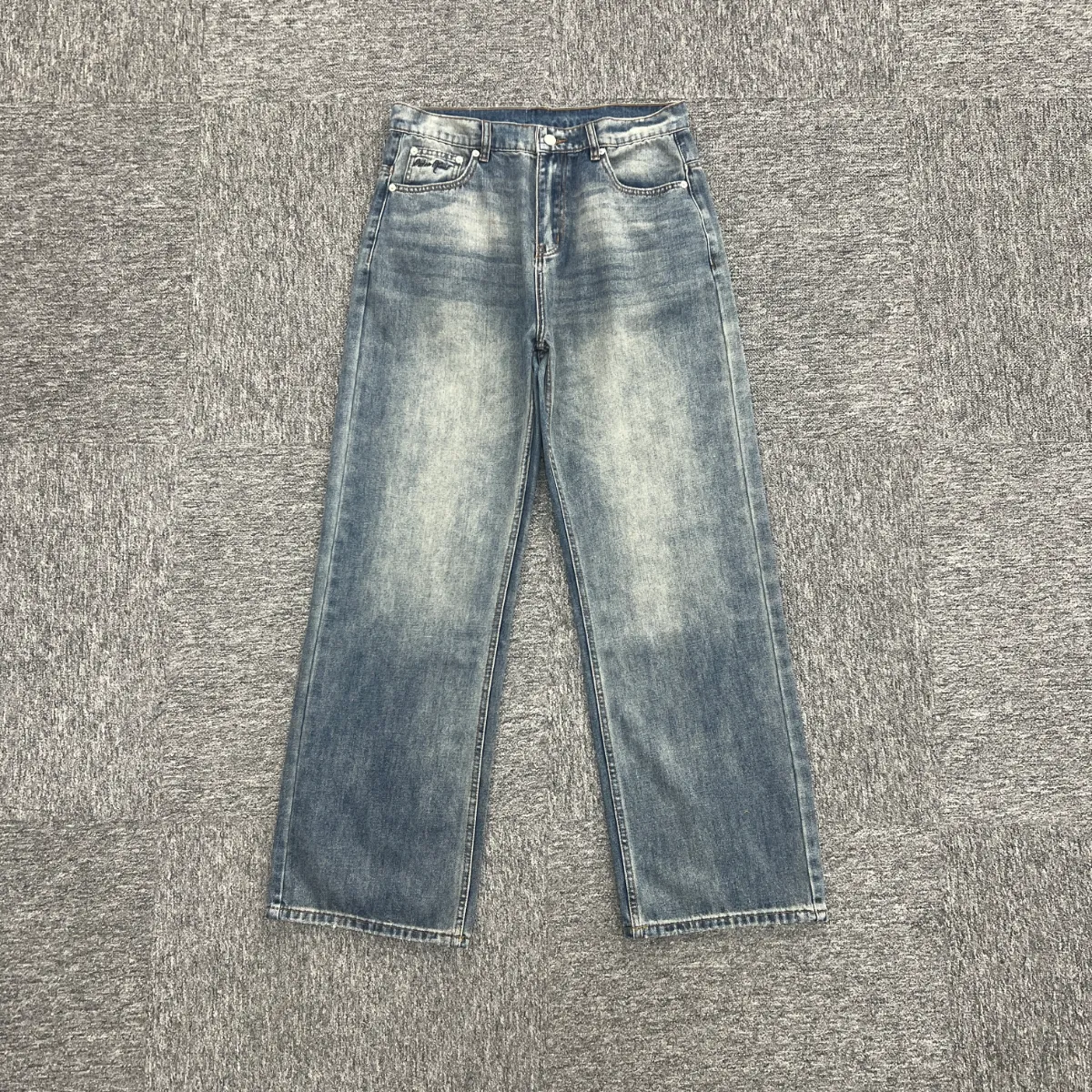 Broken Planet Washed Blue Straight Leg Denim Jeans · Broken Planet