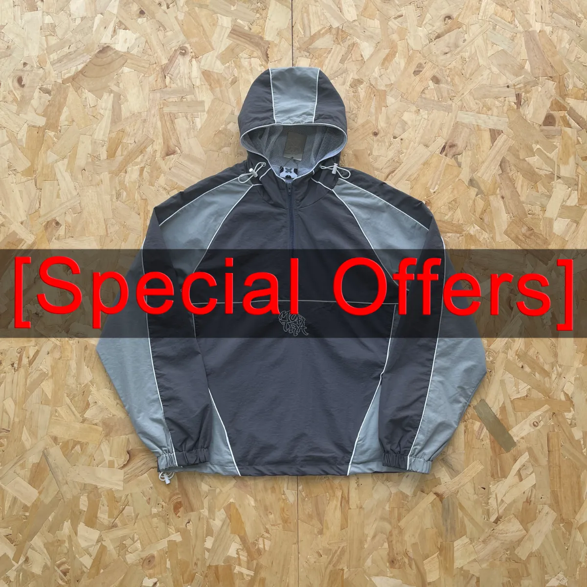 Mertra Grey Windbreaker Jacket · Mertra