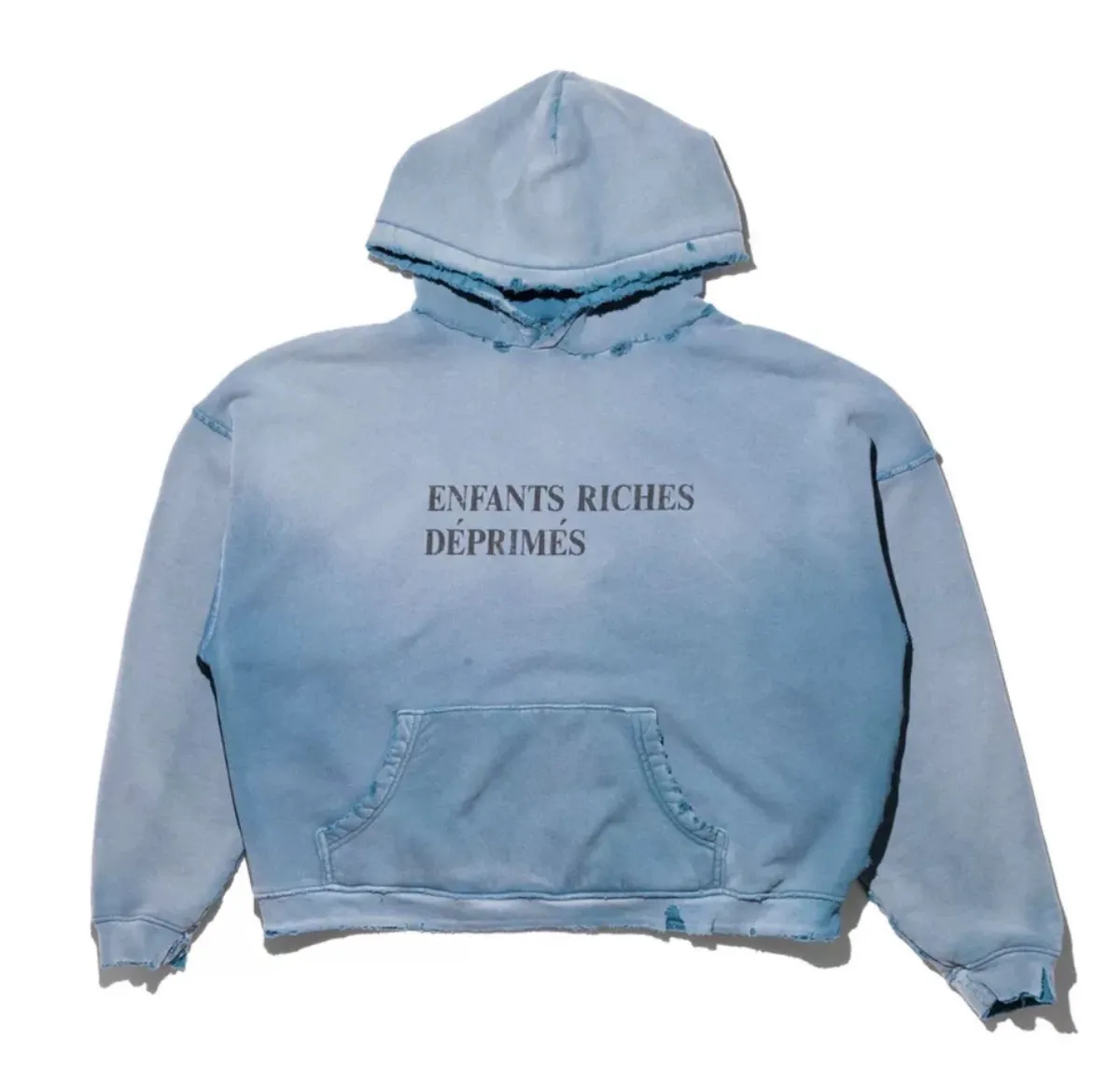 ERD Blue Haze Distressed Hoodie · ERD
