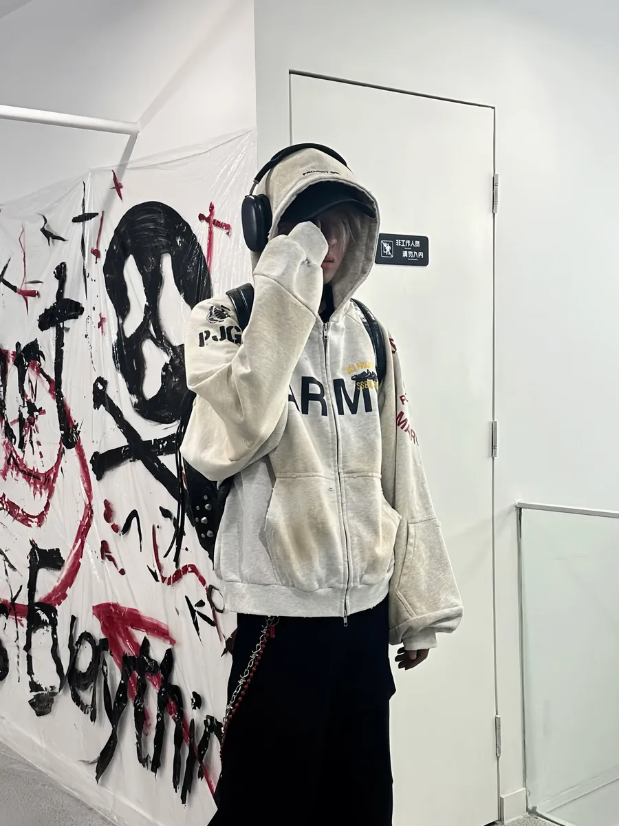 Grailz Navy ZipUp Hoodie · Grailz