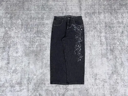 SouthPole Washed Black Embroidered Denim Jeans · SouthPole