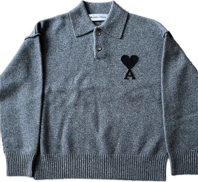 Ami Wool Polo Sweatshirt · Ami