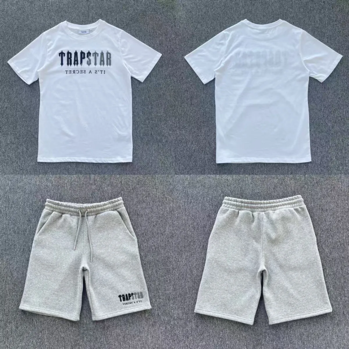 Trapstar Tracksuit White Grey · Trapstar