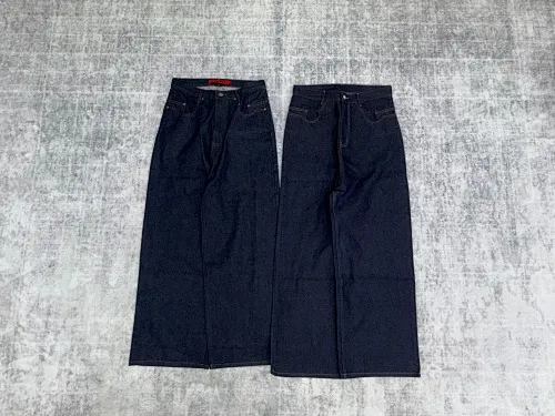 Dravil Supply Dark Wash Wide Leg Denim Jeans · Dravil Supply