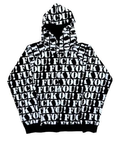 N9 Ss06 Fxck! Zip Up Hoodie · Number Nine