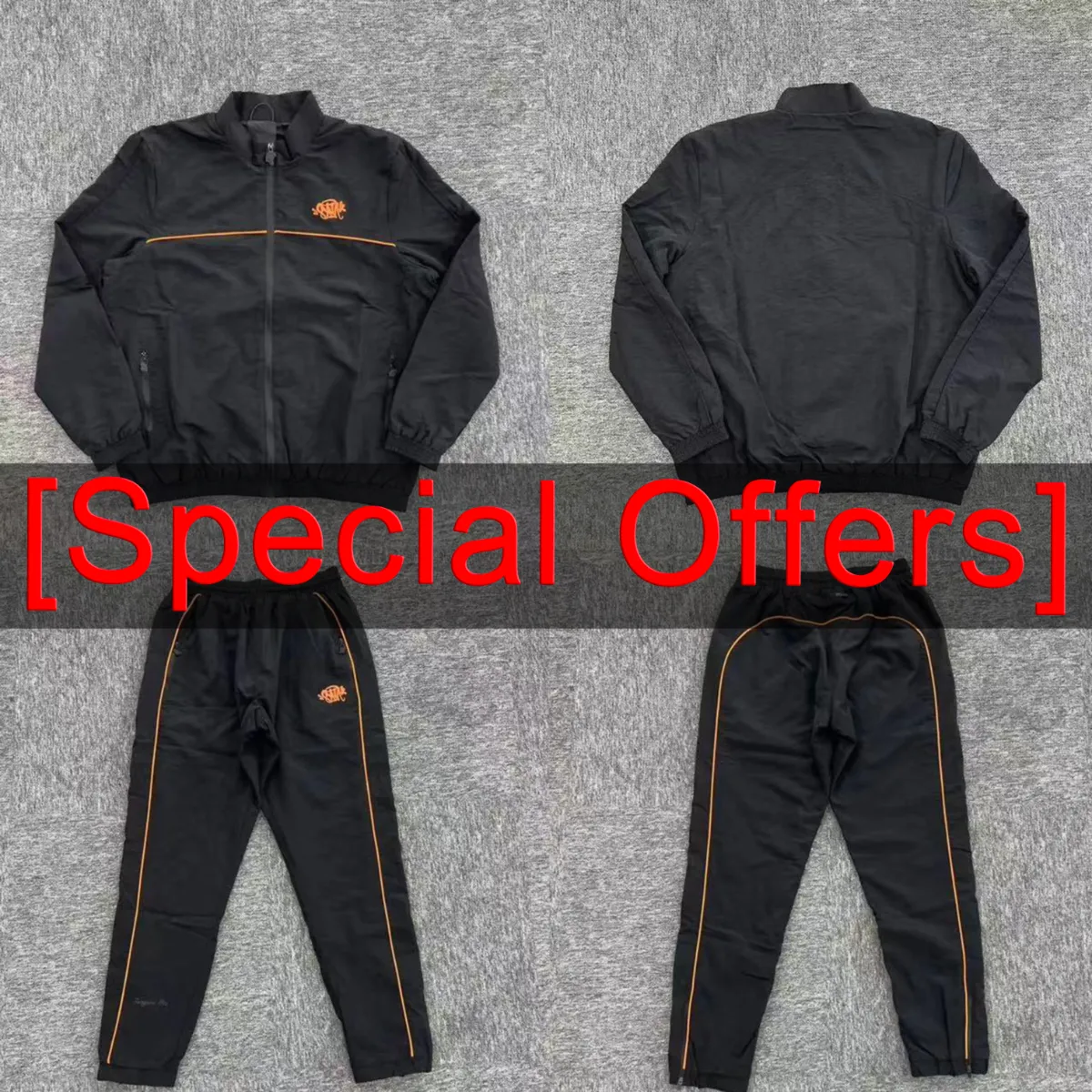 Corteiz Tracksuit Black Orange · Corteiz