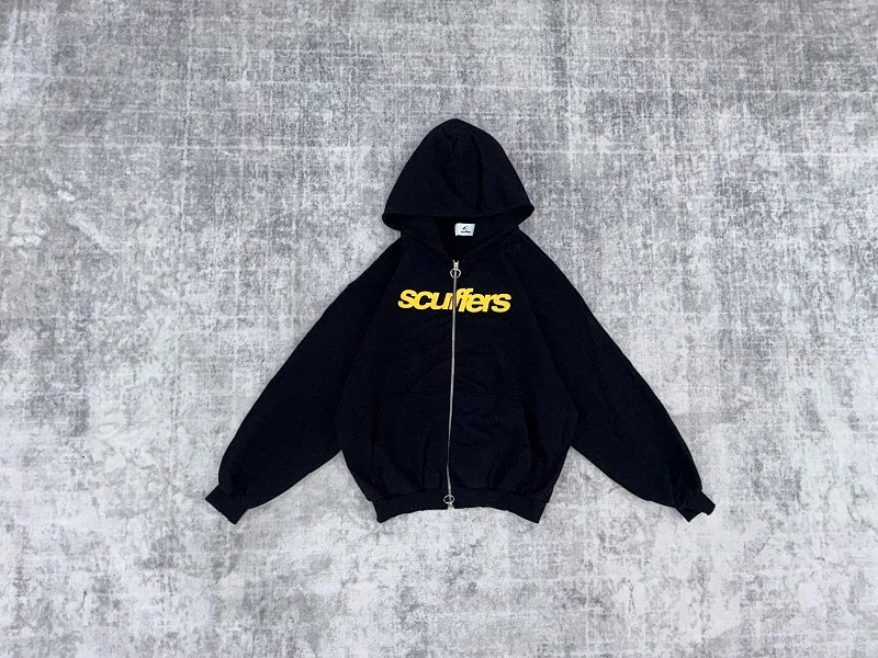 Scuffers Black Yellow Zip Hoodie · Scuffers