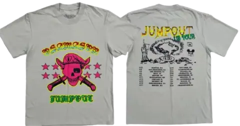 Osamason Jumpout Tour Rainbow Skull Tshirt · OsamaSon