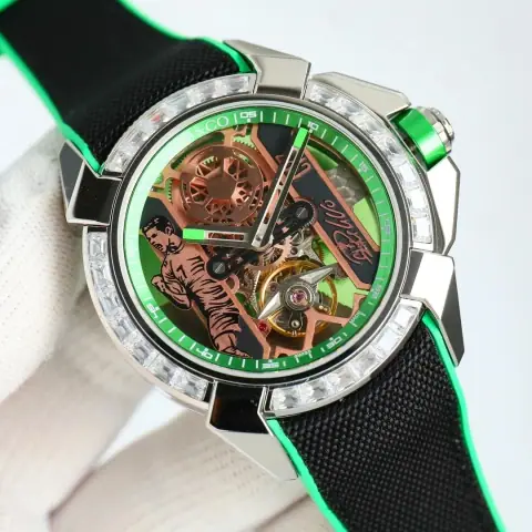 Jacob & Co Green Skeleton Watch · Jacob & Co