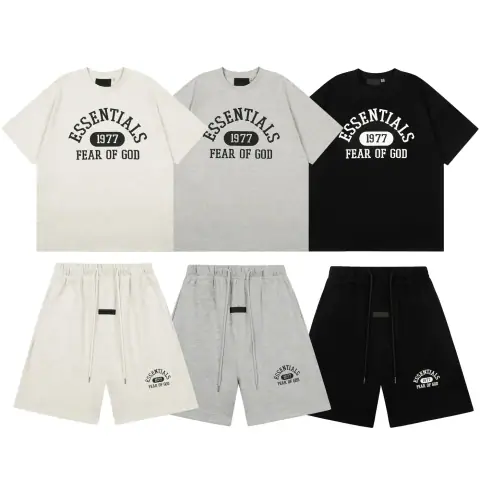 Fear of God Essentials 1977 letter T-Shirt & shorts set · Essentials