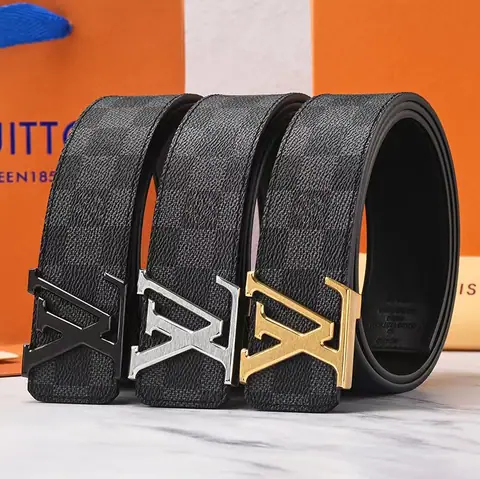 Louis Vuitton Damier LV Buckle Belt Black · Louis Vuitton