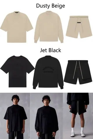 Essentials 2023Black-Core SShirt + Lshirt + Shorts · Essentials