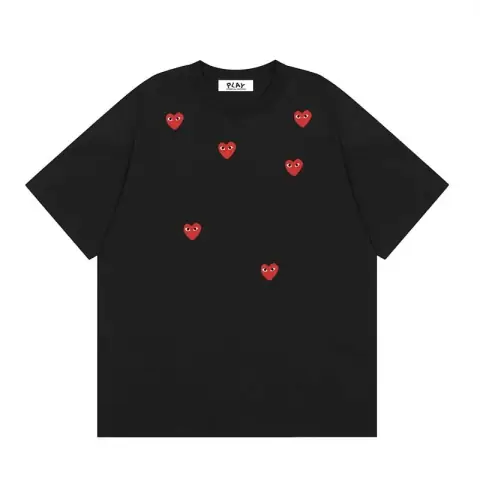 Comme des Garçons PLAY all-over small red heart T-Shirt · CDG