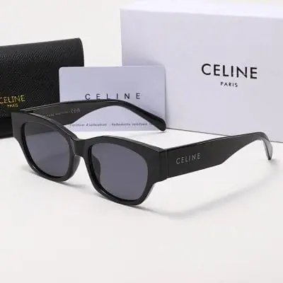 Celine Triomphe Rectangular Sunglasses Black · Celine