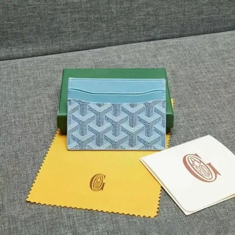 Goyard blue monogram card holder · Goyard