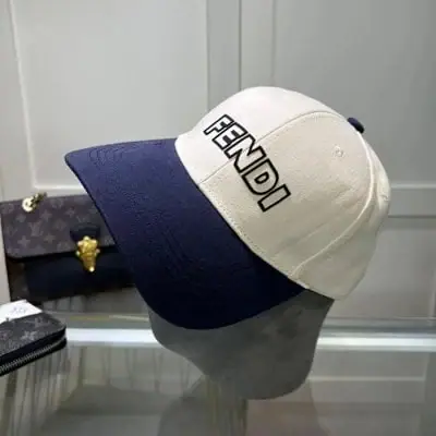 Fendi Two-Tone Cap Navy · Fendi