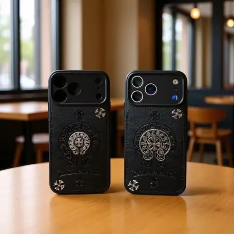 Chrome Hearts Cross Metal Leather Patch Phone Case · Chrome Hearts