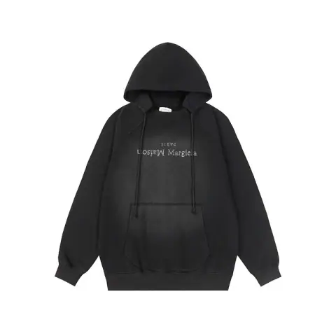 Maison Margiela-Style Distressed Reverse-Print Hoodie · Maison Margiela