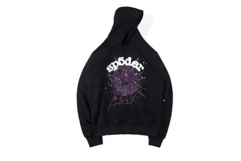 Sp5der (Brand Founded by Young Thug) Spiderweb-Themed Hoodie · Sp5der