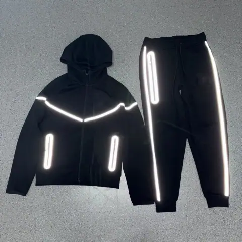 Nike Reflective Zip-Up Tracksuit Black · Nike