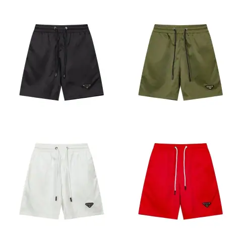 Prada triangle logo multi-color nylon swim shorts · Prada