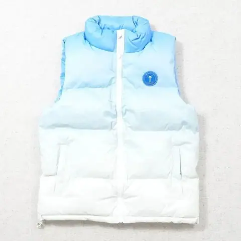 Trapstar Blue-to-White Gradient Down Vest · Trapstar