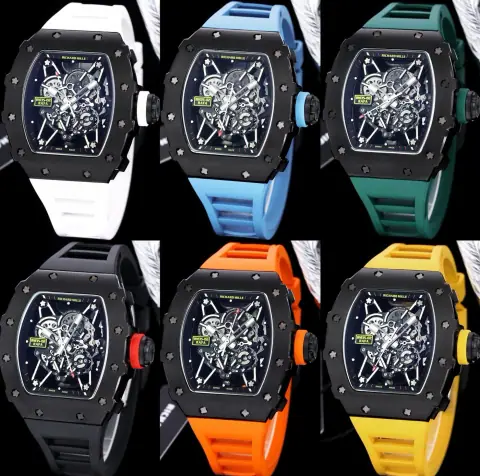 Richard Mille Multicolor Rubber Skeleton Watch · Richard Mille