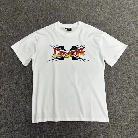 Flame Lettering Graphic T-Shirt