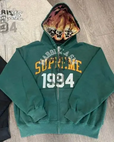 zip-up hoodie with skull lining and 1994 letter print · Li Ning