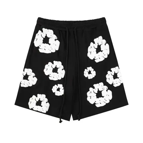 Denim Tears-Style "Cotton Wreath" Foam Print Shorts · Denim Tears