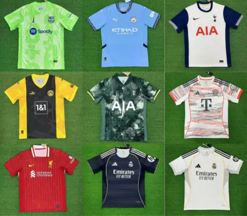 European Football Club Jerseys