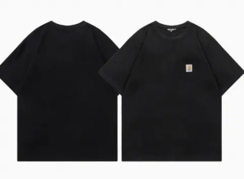 Black Chest-Patch T-Shirt