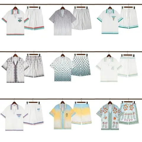 Casablanca-Style Cuban Collar Shirt & Shorts Set · Casablanca