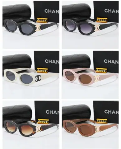 CHANEL Classic Double-C Oval Cat-Eye Sunglasses · Chanel