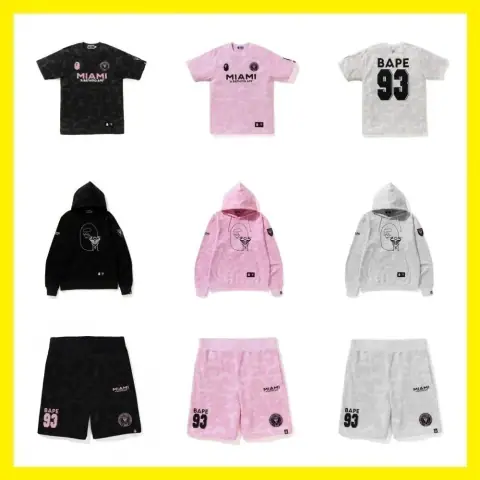 Bape x Inter Miami T-Shirt and Shorts Set · Bape