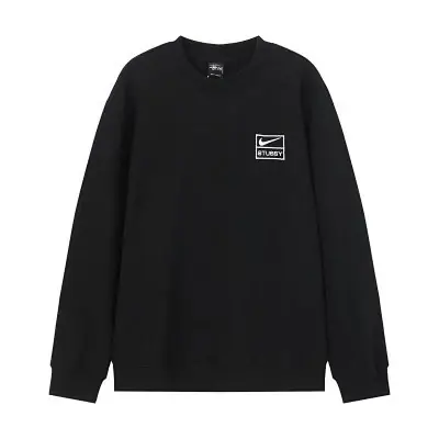 Nike x Stussy co-branded small logo crewneck sweatshirt · Nike