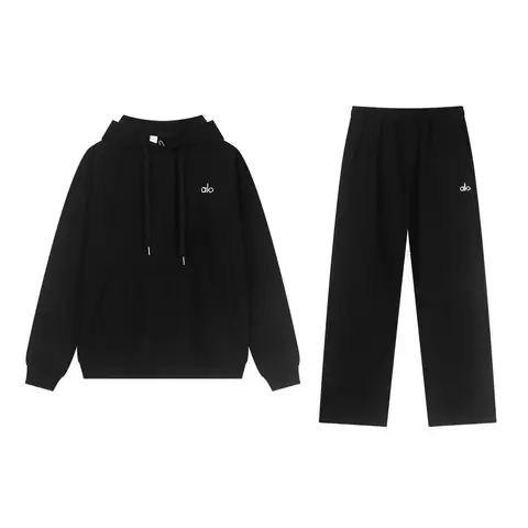 Alo Yoga Zip-Up Hoodie and Sweatpants Set · Alo