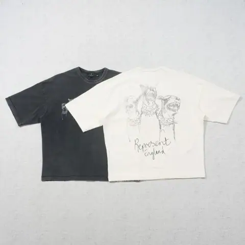 Represent Brand "Hound Sketch" Washed T-Shirts · Represent