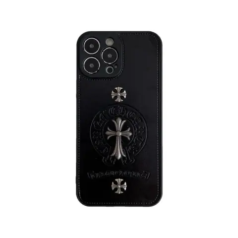 Chrome Hearts cross leather phone case · Chrome Hearts