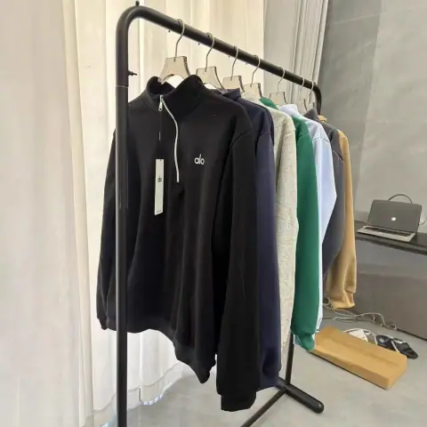 Alo Yoga Half-Zip Stand-Collar Sweatshirt · Alo