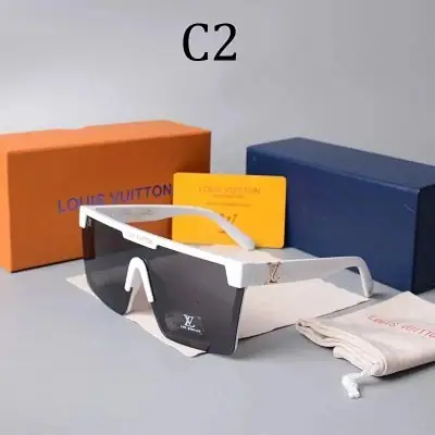LV white frame integrated shield sunglasses · Louis Vuitton