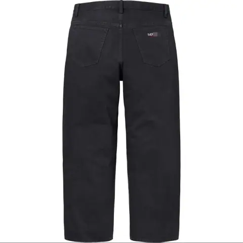 Supreme-Style Black Wide-Leg Jeans · Supreme