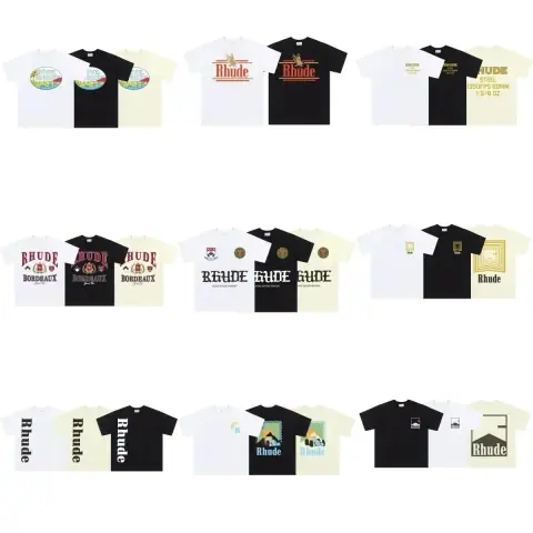 Rhude Brand American Vintage-Style T-Shirt · Rhude
