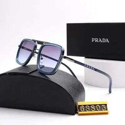 Prada blue frame gradient purple double bridge sunglasses · Prada